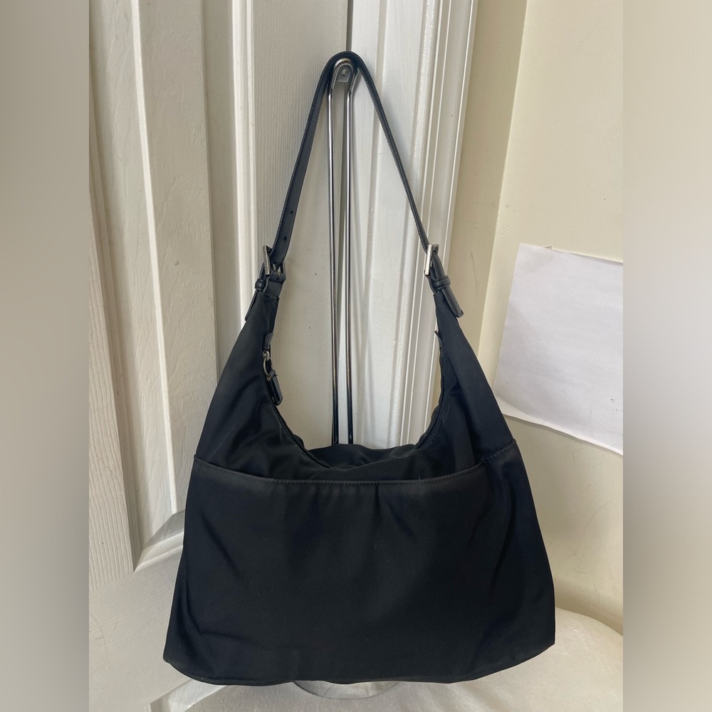 Coach Mercer twill hobo canvas Black Shoulder Bag GUC